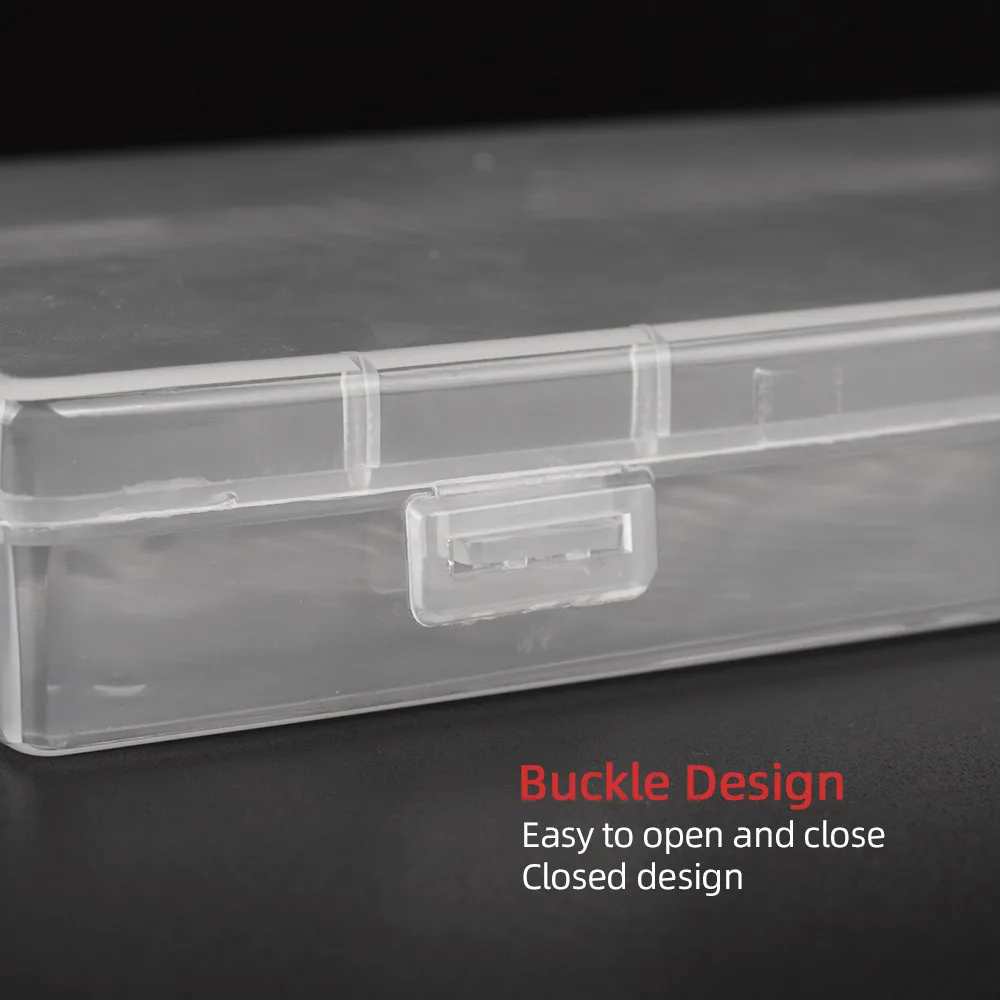 1 шт. прозрачный ящик для хранения Пластик Чехол Прямоугольный Органайзер