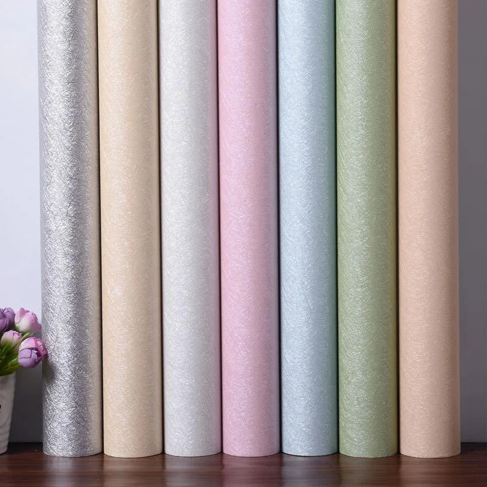 

Современные ПВХ 3D шелковые обои для спальни, гостиной, самоклеющиеся обои, серебристый, розовый, желтый, синий, белый, зеленый