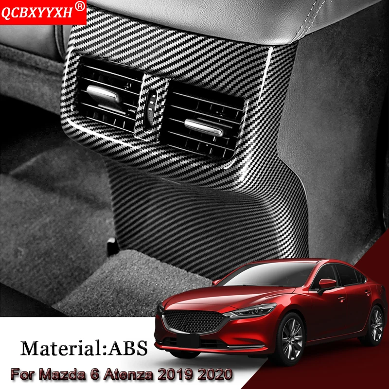 Car Styling ABS Car Armrest Box Kick-proof Sequins Rear Air Outlet Sticker Sequins Auto Accessories For Mazda 6 Atenza 2019 2020