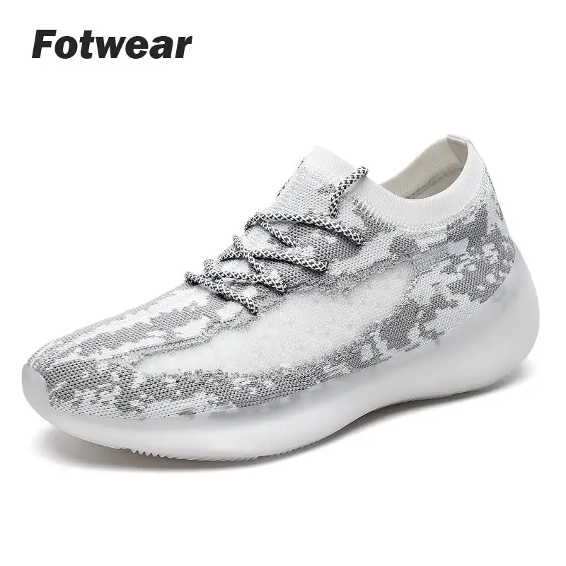Men casual shoes Luminous Lace-up Trainers Four Seasons Running footwear Outdoor Walking Sneakers Zapatillas Sports | Обувь