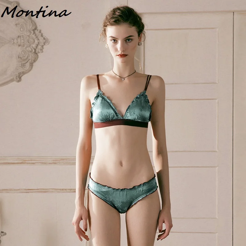 Бюстгальтер и трусики набор размера плюс женский бюстгальтер без косточек