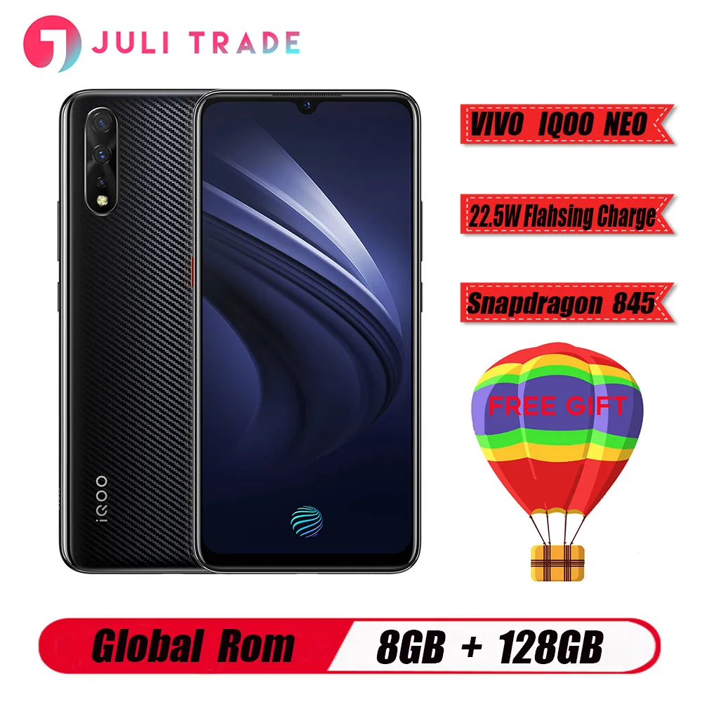 Смартфон VIVO IQOO Neo 6,3" AMOLED Full screen 1080*2340 Восьмиядерный процессор Snapdragon 845 4500 мАч смартфон 22,5 Вт зарядка от флага