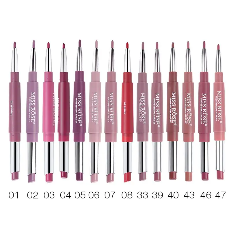 Miss Rose макияж двухсторонняя губная помада + карандаш для губ Набор бархатная