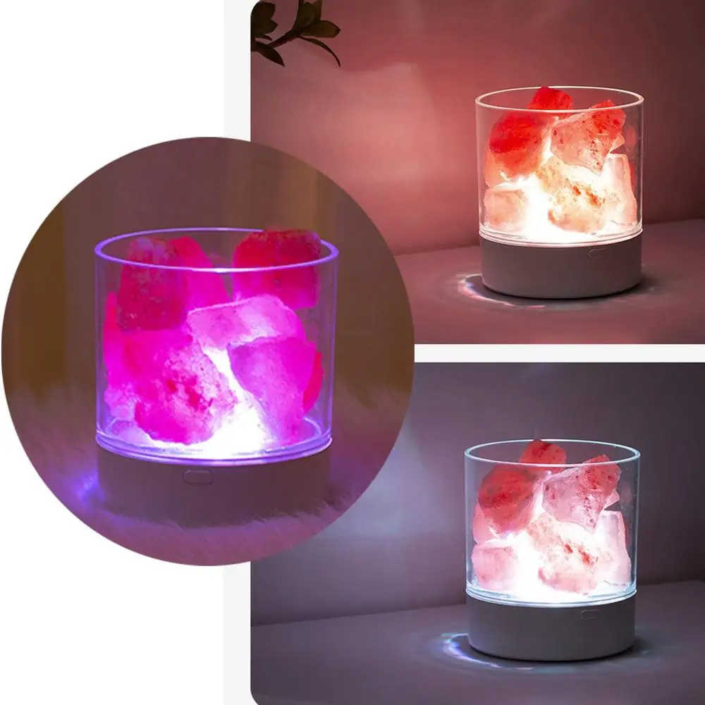 Натуральный кристалл-соль светодиодный светильник ночник Воздухоочистители