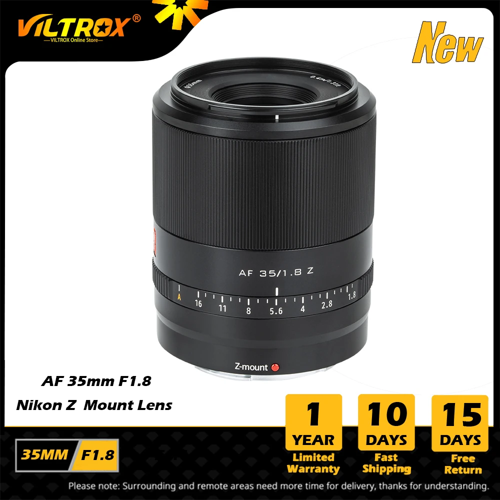 Viltrox 24mm 35mm 50mm F1.8 STM Z Full Frame Wide Angle Prime Lens Auto Focus Lens for Nikon Z mount Nikon Lens Z50 Cameras Lens