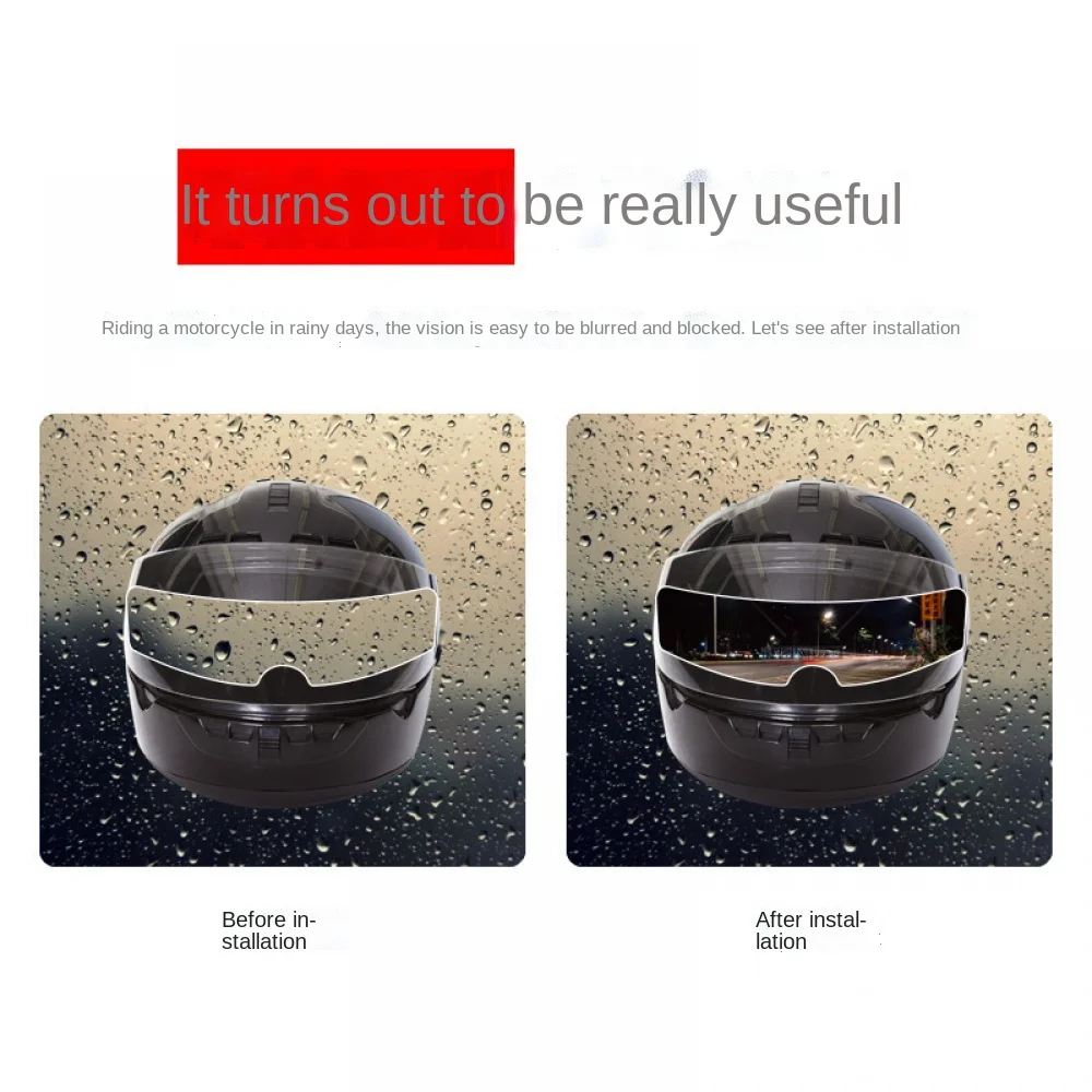 Универсальная полноразмерная Защитная пленка для шлема от дождя и запотевания