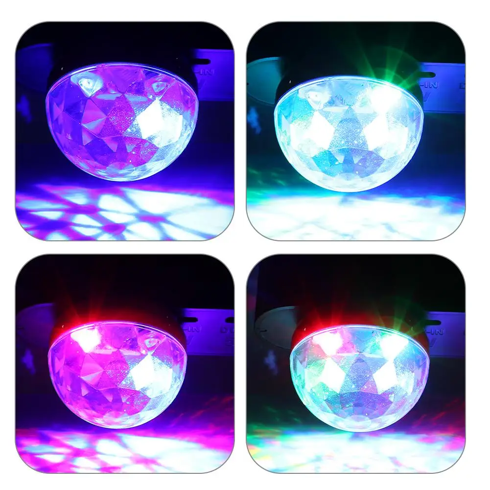 Автомобильная светодиодная автомобильная лампа USB окружающий светильник DJ RGB