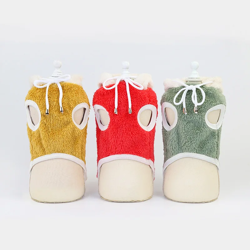 

Solid Dog Clothes Hoodie Simple Pet Clothing for Small Dogs Fashion Warm Trendy Outfits Autumn Winter Yorkshire Red Ropa Perro