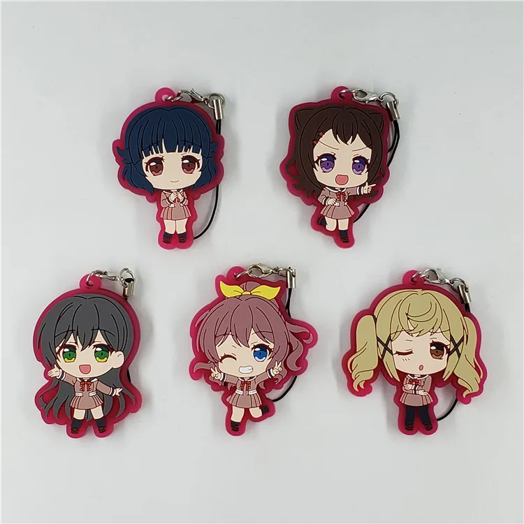 Взгляд! Поппин Вечеринка аниме брелок игра Ариса Тояма Kasumi Hanazono Tae Rimi Saya школьная