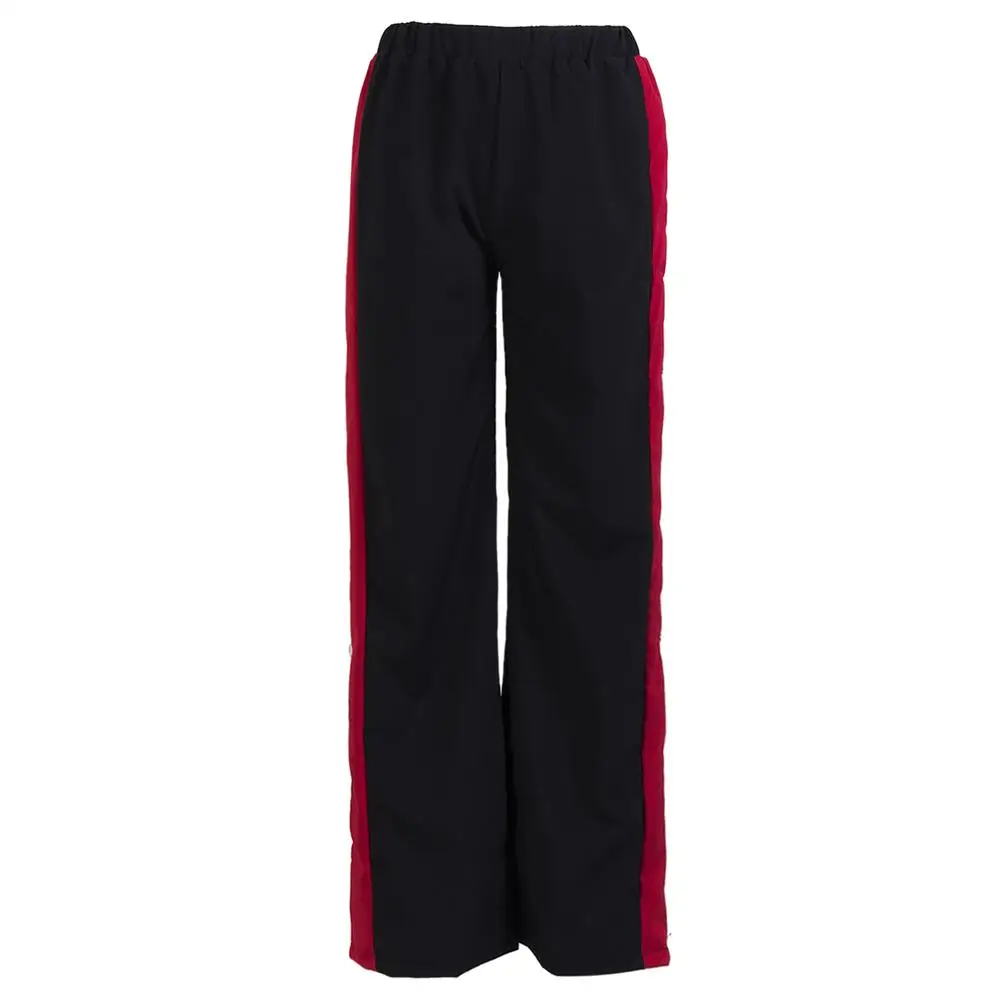 Брюки женские с разрезом и боковыми пуговицами Модные Длинные повседневные