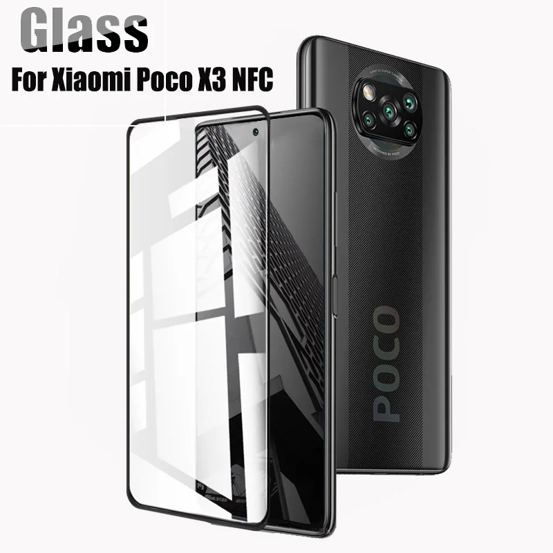 

For Xiaomi Poco X3 NFC Glass For Poco X3 Tempered Glass 3D Protective Full Screen Protector For Poco M2 F2 Pro X2 X3 Lens Glass
