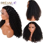 Монгольский афро кудрявый кружевной передний парик 13X6, парик из человеческих волос с глубокой кружевной передней частью для черных женщин, плотность 150%, предварительно выщипанный, Remy