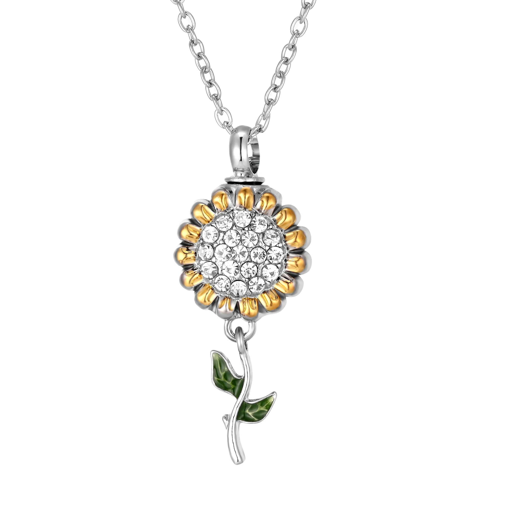 Горячая распродажа подвеска в виде подсолнуха прах питомца ожерелье с подвеской