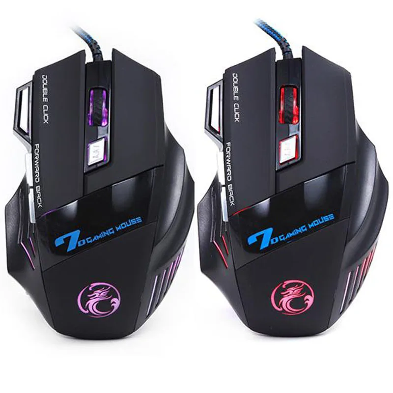 

Best Sale 7 Buttons 5500 DPI Super Led Optical Professional USB Wired Gaming Mouse High Quality Computer Cable Game Mice