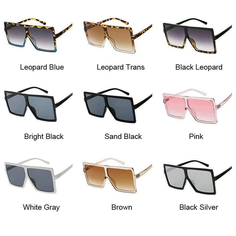 

Sunglasses Square Women UV400 Shade Fashion Driving New Sun Glasses Female Eyewear Eyeglasses Plastic Frame Clear Lens