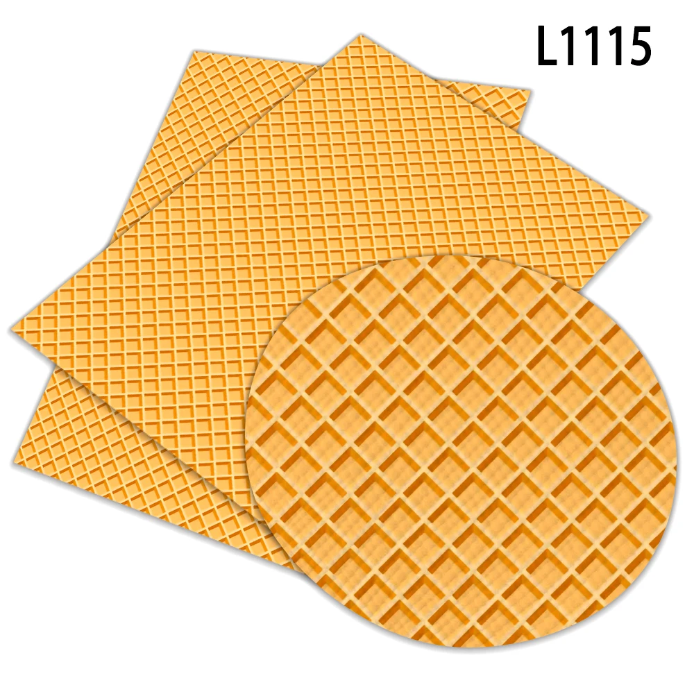

Ice-cream Pattern Printed Faux Synthetic Leather 22 cm x 30 cm for DIY Hair Bow Handbags DIY Materials L111