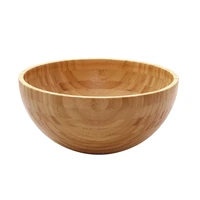 wooden bamboo bowl japan style solid wood unpainted fruit salad bowl home creative wooden saucer large friendly tableware