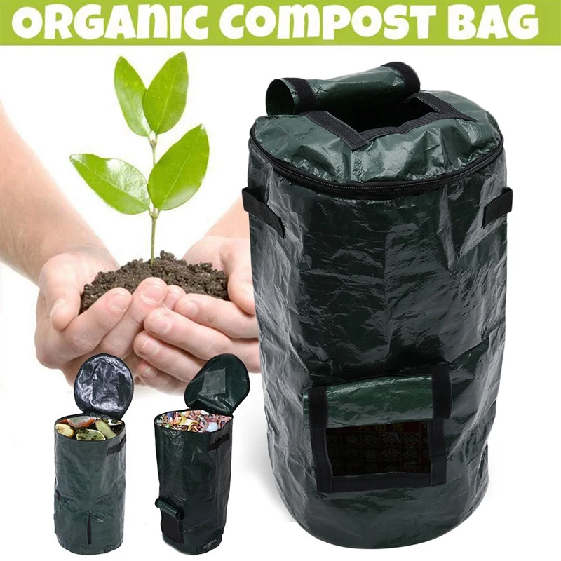 

2Pc Organic Compost Bag Fruit Kitchen Waste Collector Storage Disposal Compost Machine Garden Trash Can