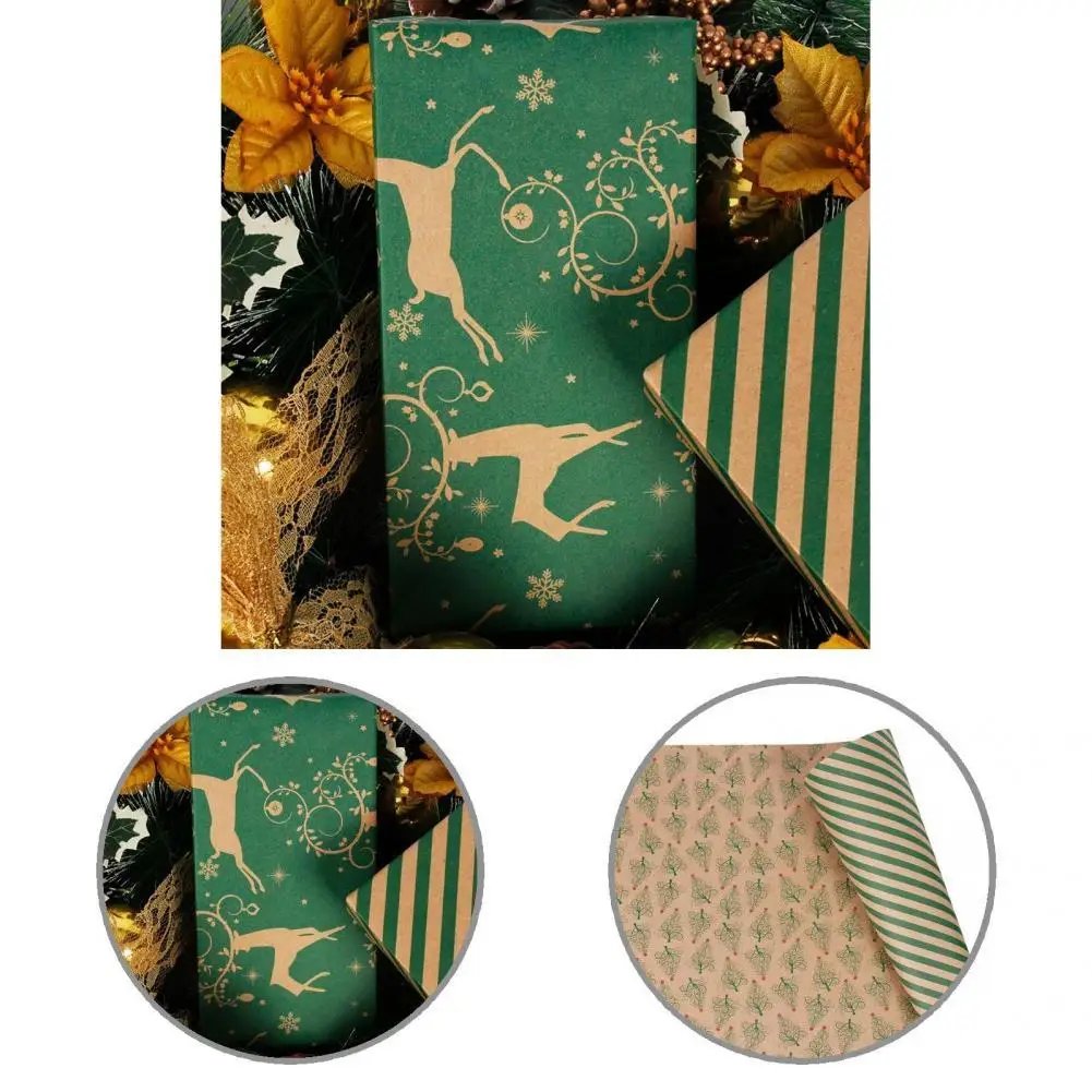 

Excellent Packing Paper Attractive Portable Xmas Elements Gifts Wrapping Papers Wrapping Paper Candy Packing Paper 10Pcs