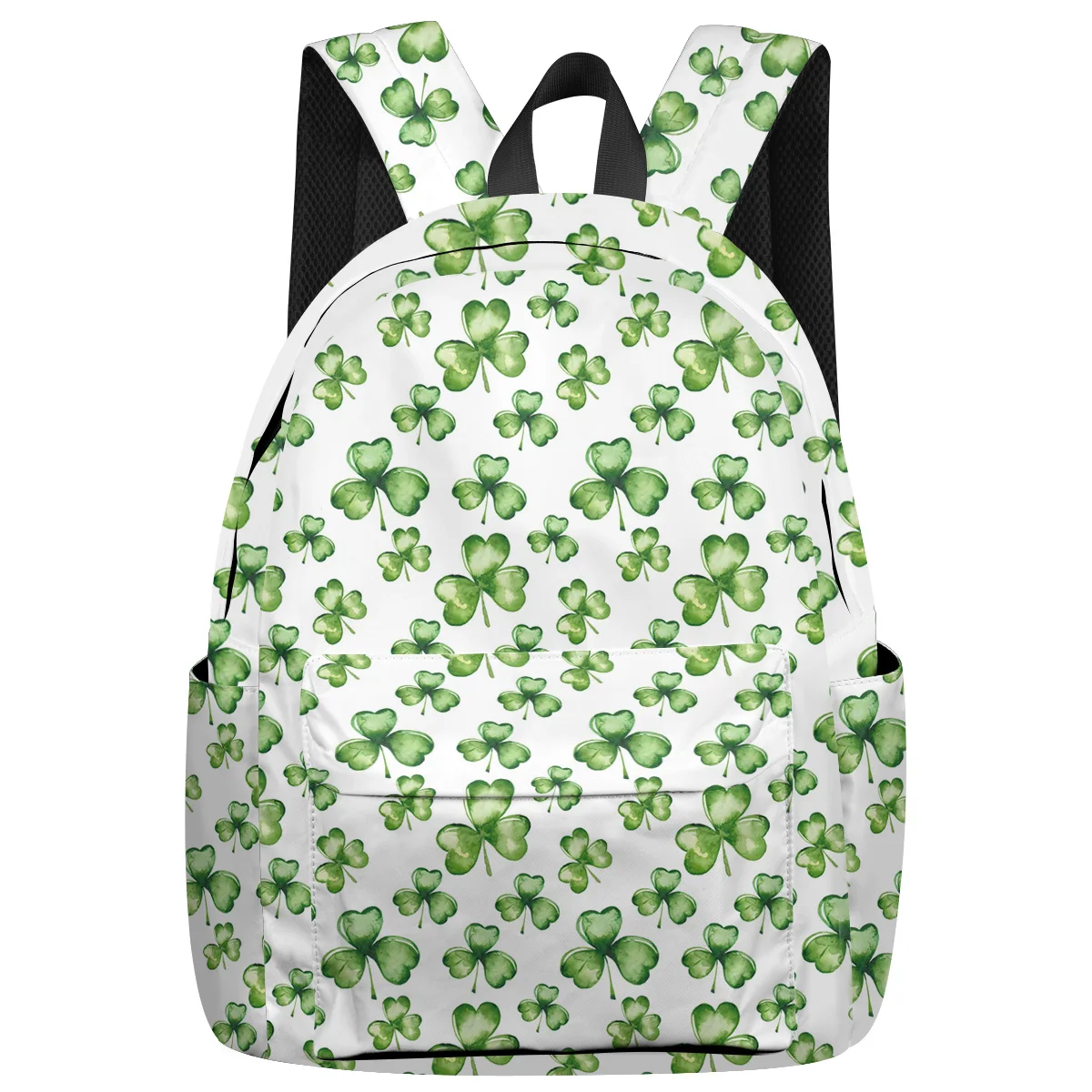 Зеленый Рюкзак с изображением клевера Счастливого фестиваля белый рюкзак для