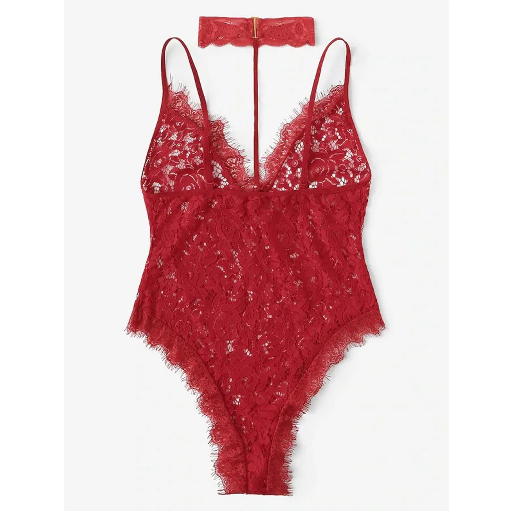 Новинка 2019 женские боди Кружевное с ресницами и цветочным кружевом комбинезон