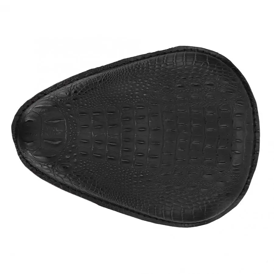 Мотоциклетный кожаный пружинный кронштейн сиденье из крокодиловой кожи черное