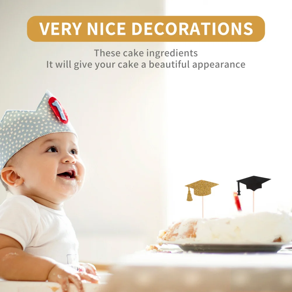 

40pcs 2021 Graduation Cupcake Toppers Dessert Cake Ornaments Party Supplies
