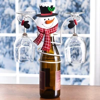 christmas wine glass holder holiday wine bottle and glass holder