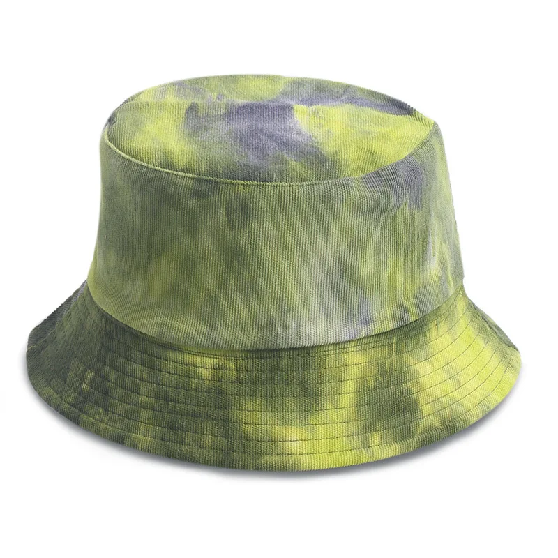 

2021 European and American new style tie-dye corduroy fisherman hat 1742