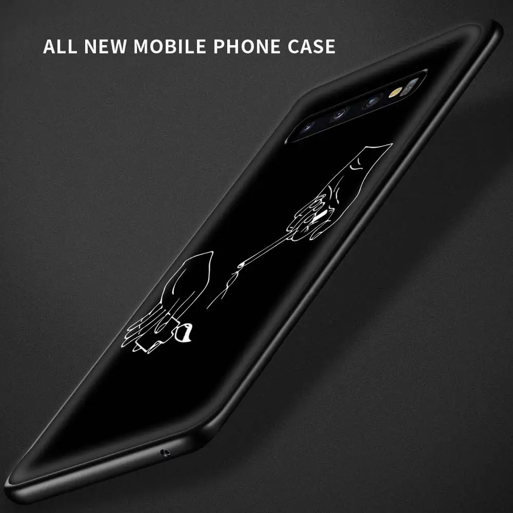 

Soft Case Phone Cover for Samsung Galaxy Note 20 10 Plus 5G Note 9 Note 8 Silicone Luxury Coque Kiss Luxury Line Drawing Love