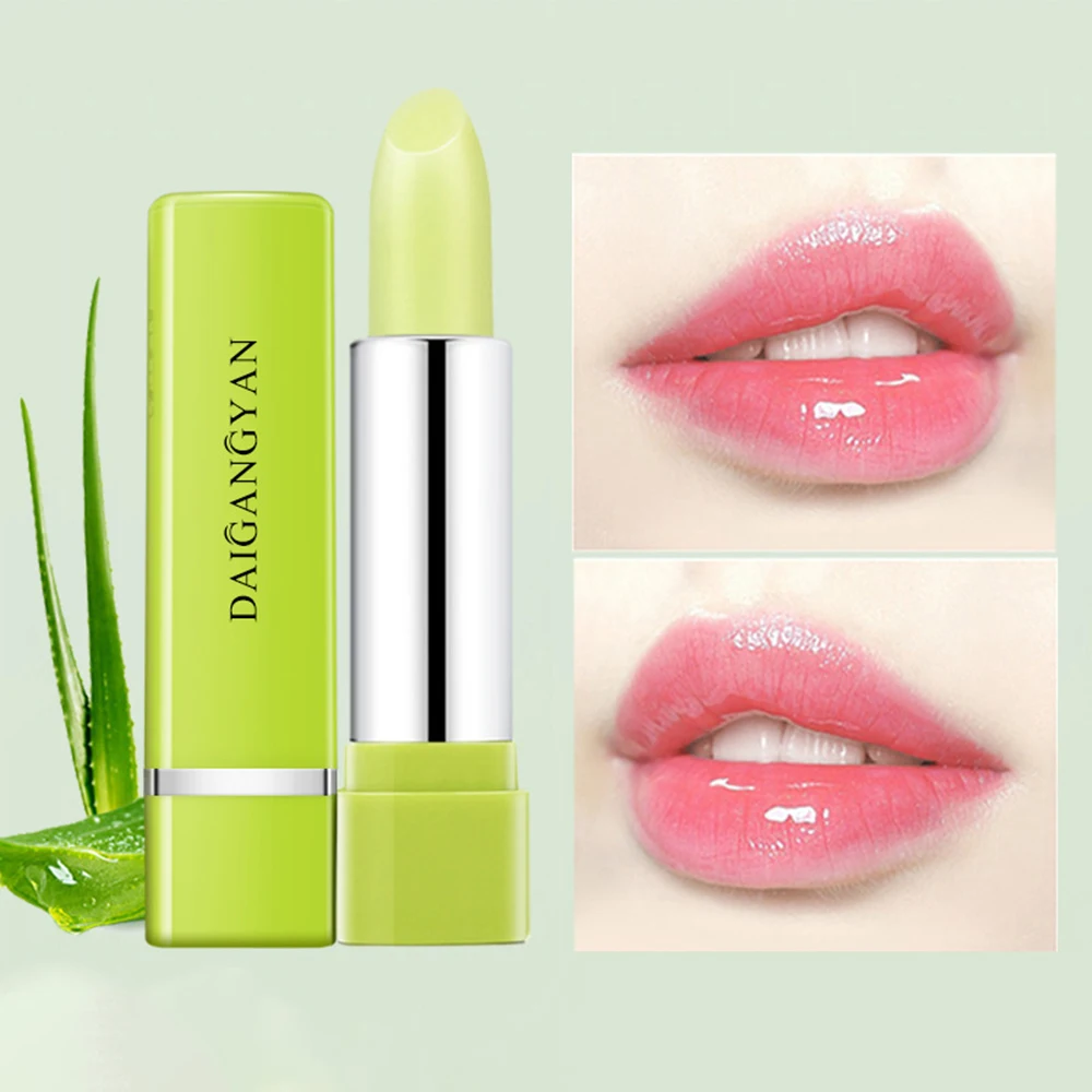 

3.8g Moisture Lip Balm Long-lasting Natural Aloe Vera Lipstick Color Mood Changing Deeply Nourish Dilute Lip Wrinkles Cosmetic