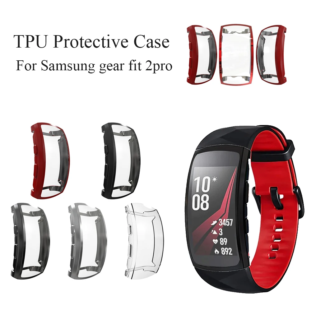 Чехол с покрытием из ТПУ для Samsung Gear Fit 2 PRO ударопрочный пыленепроницаемый