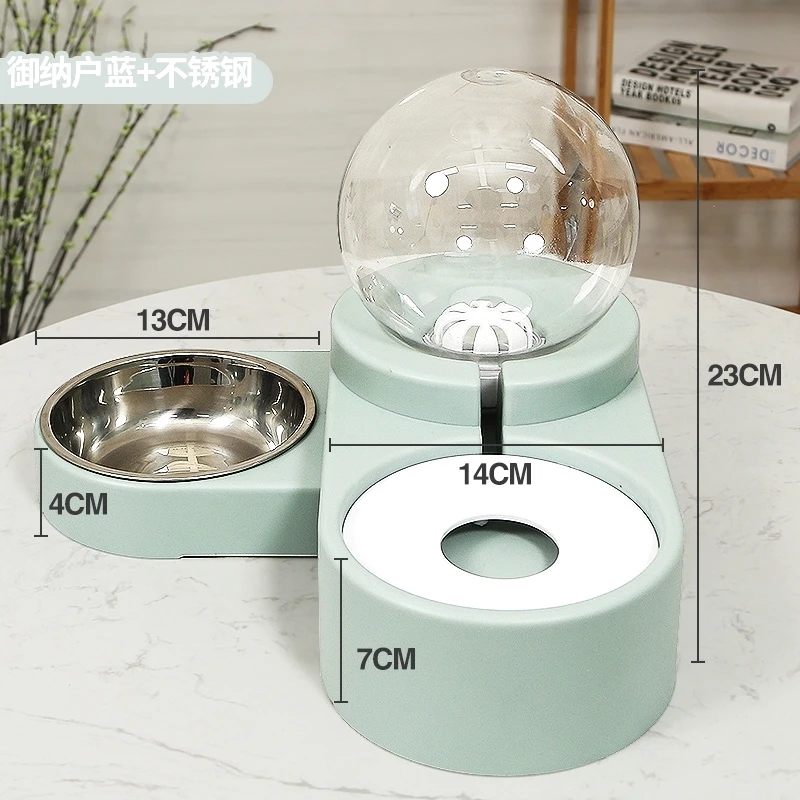 

Dog Bowl Drinking Cat Water Food Bowl Dispenser Automatic Feeder Dog Water Double Bowls Pet Running Basin Unplugged