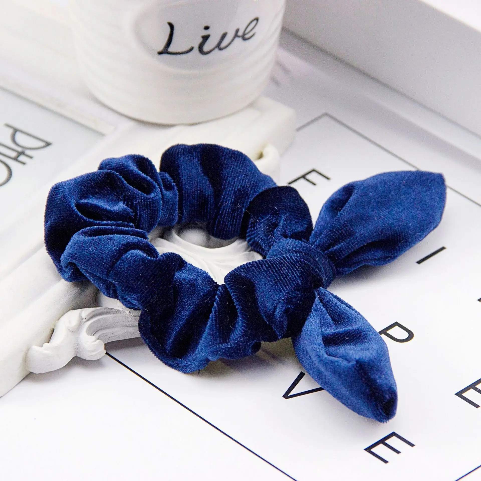 Мягкий бархат резинка для волос женщин и девочек Резинка обтянутая тканью