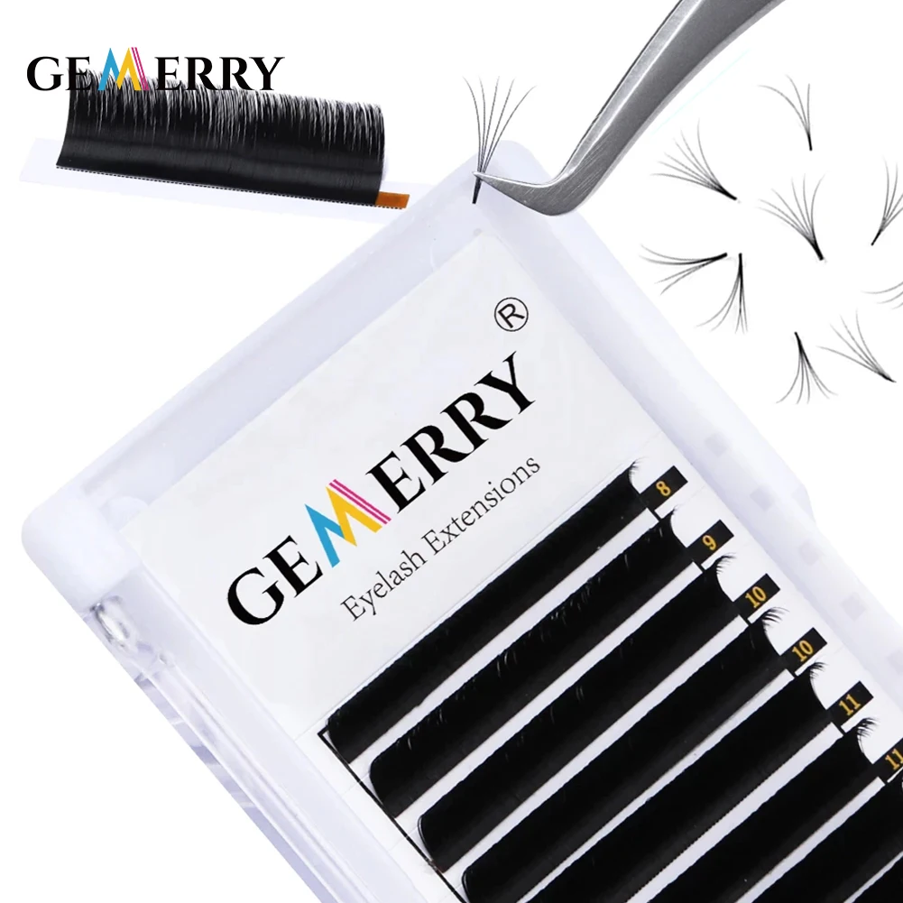 Накладные ресницы Gemerry из искусственной норки для наращивания легкий веер