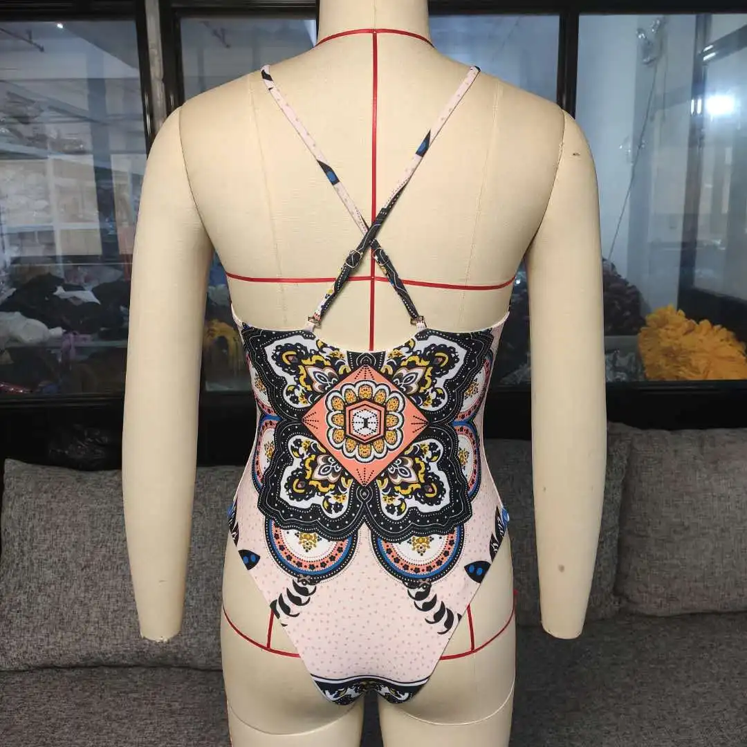 

Ladies Retro Print One-piece Beach Bikini Swimwear