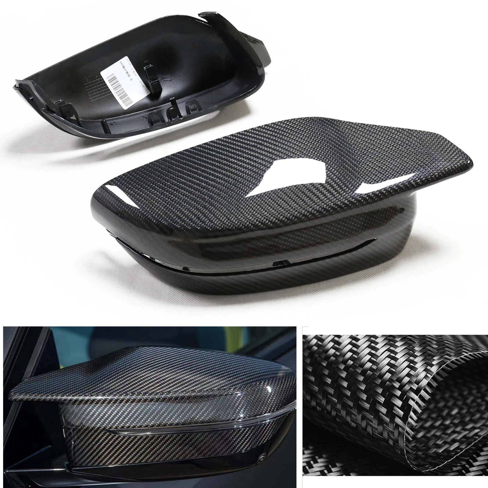 Rear View Mirror Cover For BMW 2021 M3 G80 M4 G82 Replacement Real Carbon Fiber LHD Car Side Rearview Reverse Caps Case Shell