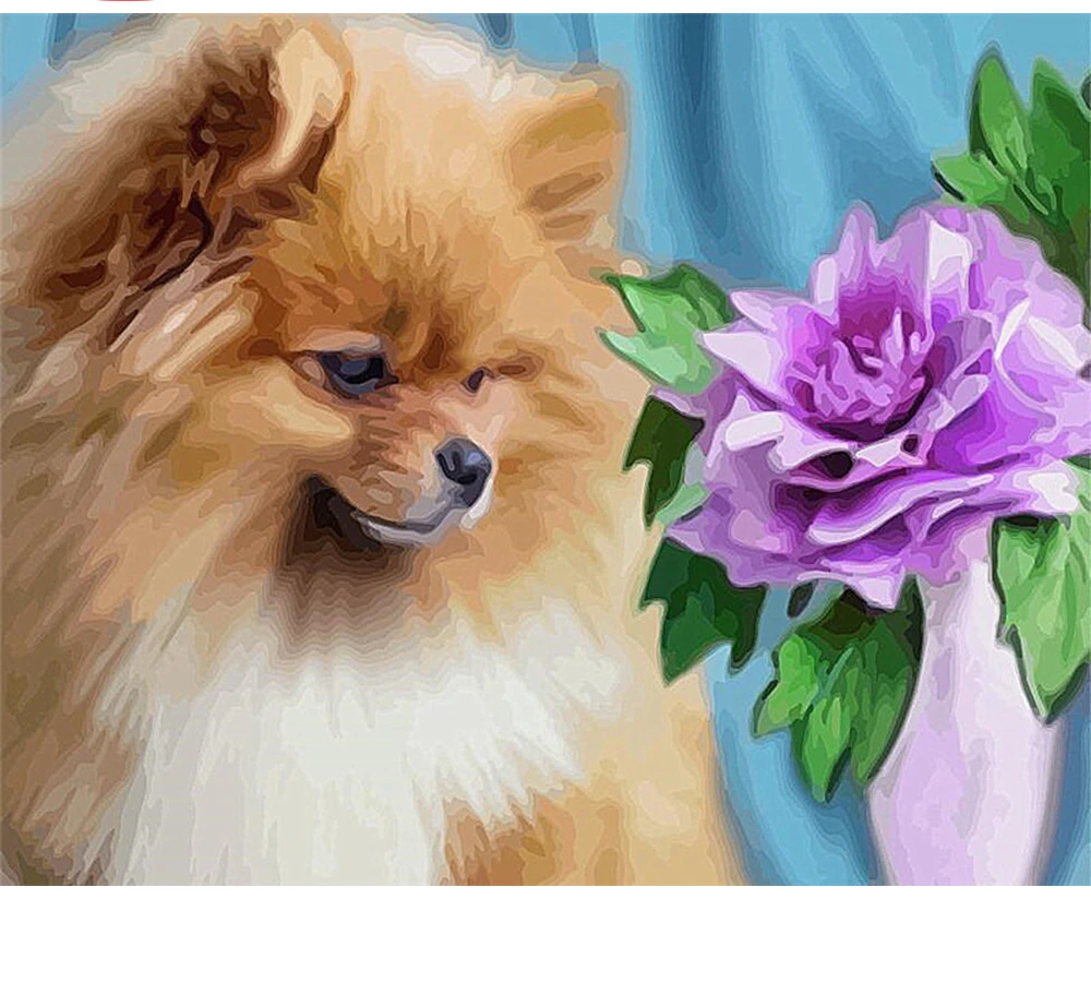 

CraftArtGo Painting By Numbers Animal painting On Canvas HandPainted Gift Picture By Number Waterfall Kits Home Decoration