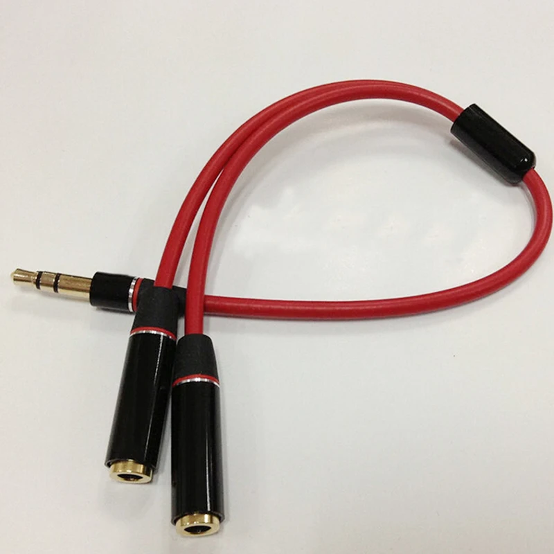 Y-образный разветвитель кабель 3 5 мм 1 штекер-2 штекера двойной гнездовой