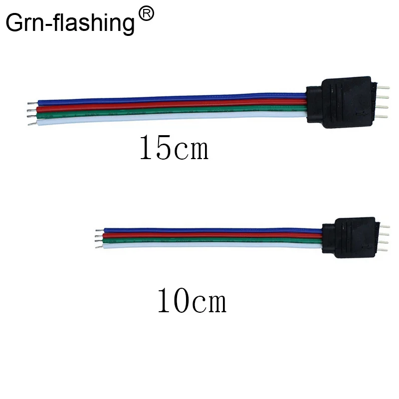 10 см 15 4 контактный разъем RGB для светодиодной ленты 3528/5050 RGB|rgb connector|rgb wire cablergb cable |