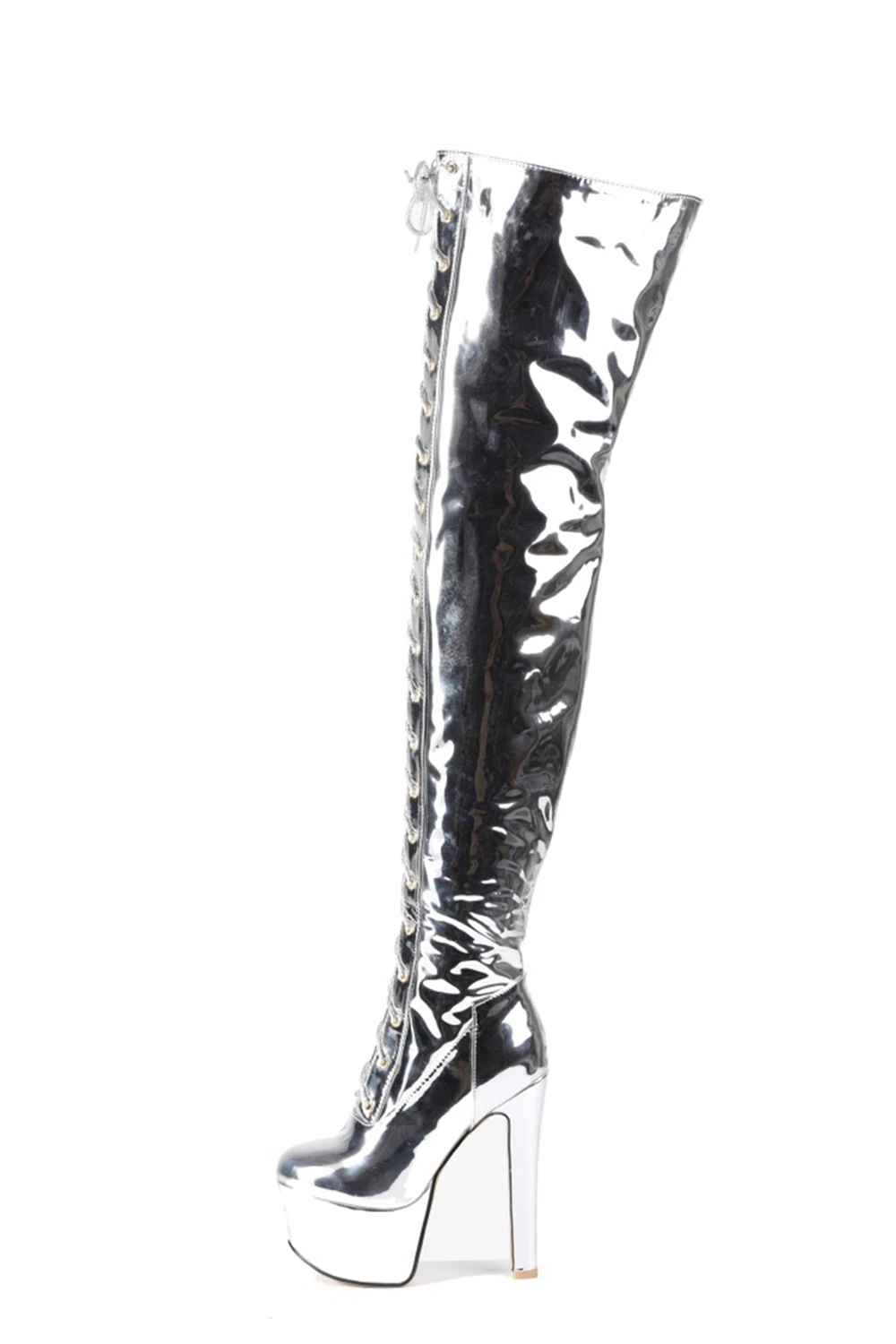 Женские зимние ботинки на высоком каблуке 15 см 8-35 | Обувь