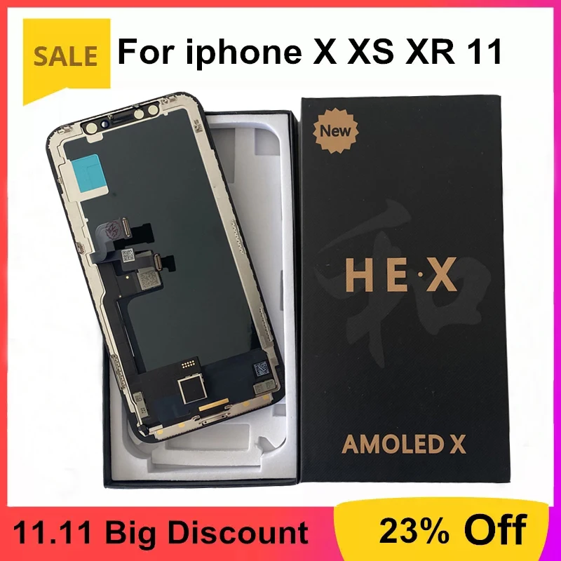 OLED Screen For iPhone X XS MAX XR 11Pro Display HEX 3D Touch Screen Pantalla Replacement For iPhone LCD Assembly 11Pro max enlarge
