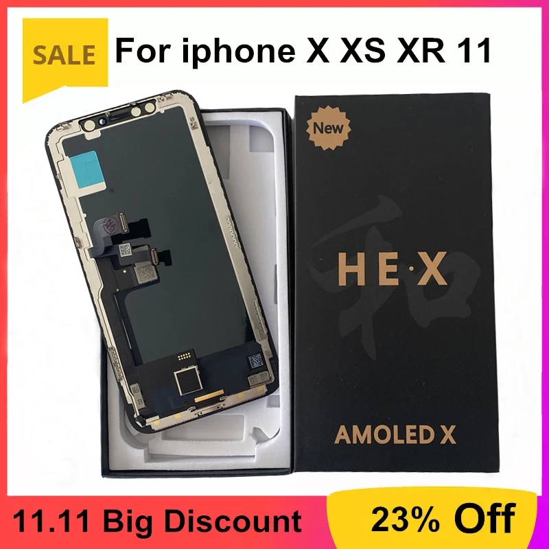 OLED-экран для iPhone X XS MAX XR 11Pro шестигранный 3D сенсорный экран Замена ЖК-дисплей в