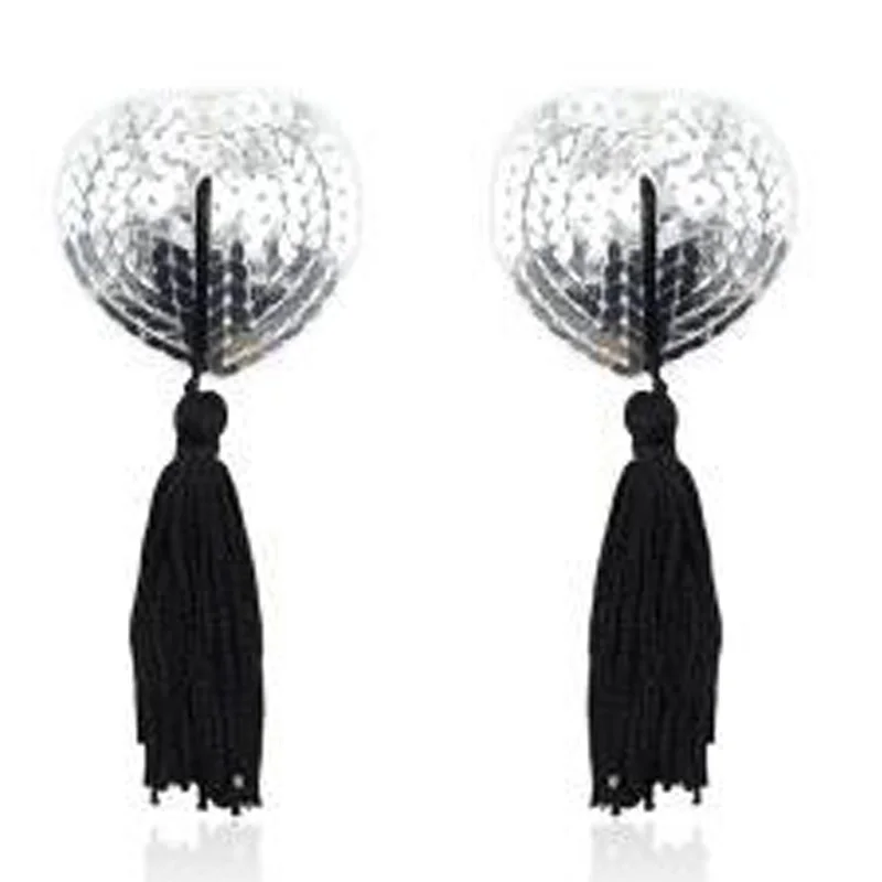 Женская сексуальная блестящая накладка на соски с кисточками наклейки