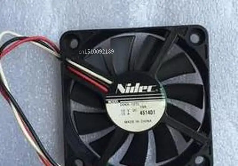 

FOR NIDEC 6010 12V double ball bearing 3lines silence Ultra-thin ATX D06X-12TL cooling fan Free shipping
