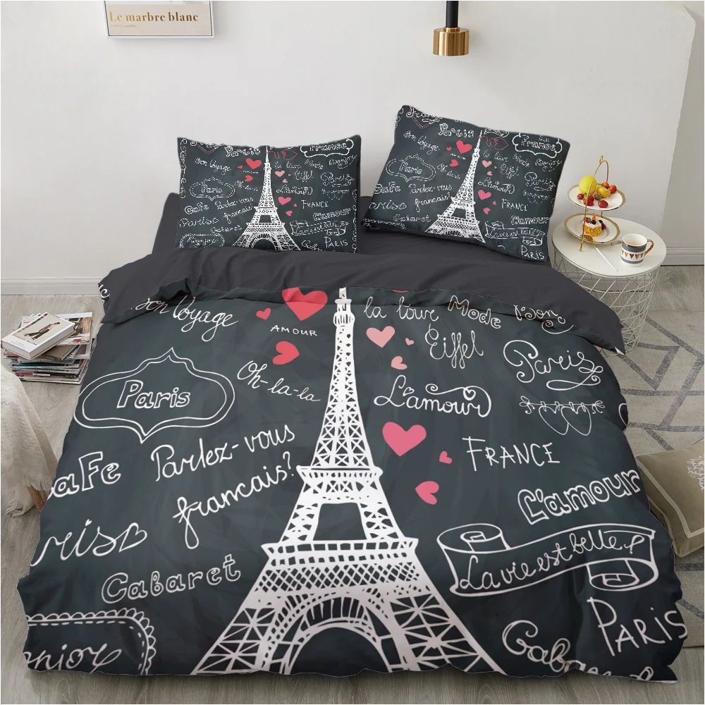 

3D White Black Adult Children Kids Bedding Set Bedlinen Single Twin Full Queen King Duvet Cover Bed Sheet Pillowcase Bedclothes