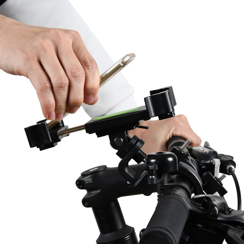 

XMXCZKJ Motorcycle Handlebar 360 Degree Rotation Bicycle Phone Holder with Secure Grip for Universal Bicycle Mobile Phone Holder