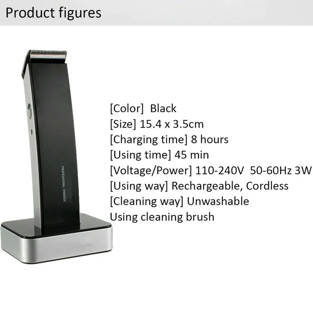 Беспроводной электрический триммер для волос Km-619 пластик + металлическая