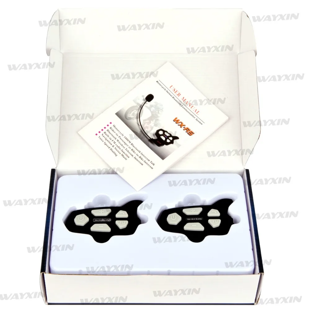 Bluetooth интерком для мотоцикла R5 2 шт. 1000 м|Наушники шлемов| |