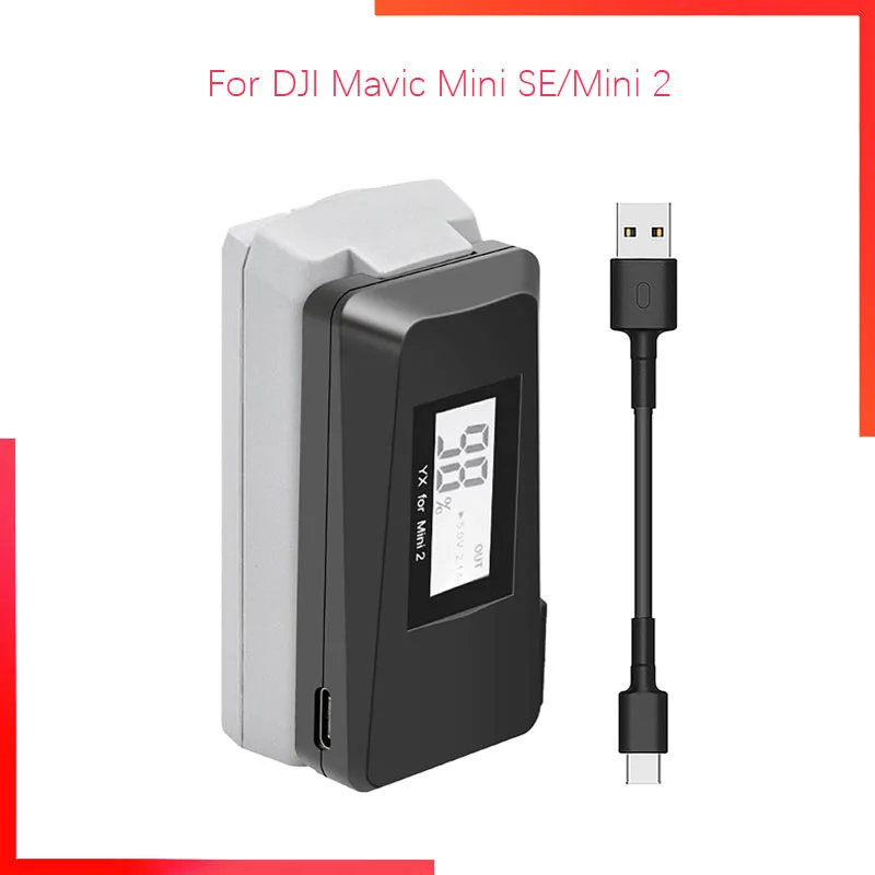 

Быстрое зарядное устройство для DJI Mavic Mini SE QC3.0, USB-зарядка с кабелем типа C, светодиодное зарядное устройство для Mavic Mini 2, аксессуары для дрона